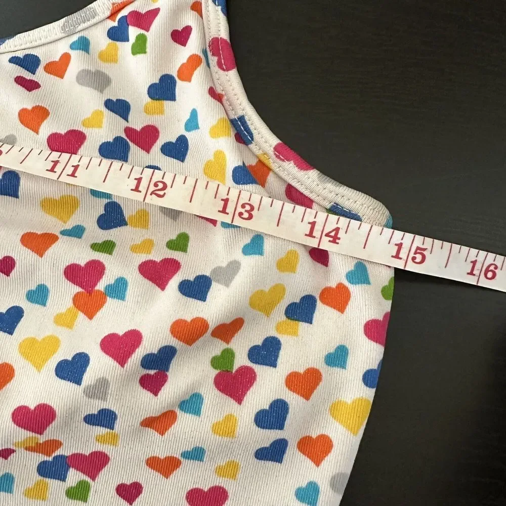 runningskirts.com Run Love Rainbow Heart Activewear Tank Top Back Pocket‎